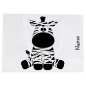 cadeauzakje. Zebra. Large Cadeautasje (Achterkant)