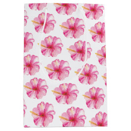 Cadeauzakjes Tropische Waterverf Hibiscus Flowers Medium Cadeauzakje