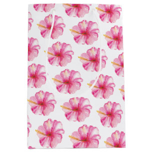 Cadeauzakjes Tropische Waterverf Hibiscus Flowers Medium Cadeauzakje