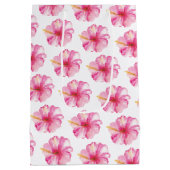 Cadeauzakjes Tropische Waterverf Hibiscus Flowers Medium Cadeauzakje (Achterkant)