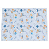 Cadeauzakken baby shower lichtblauw groot cadeauzakje (Voorkant)