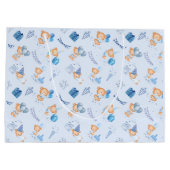 Cadeauzakken baby shower lichtblauw groot cadeauzakje (Achterkant)