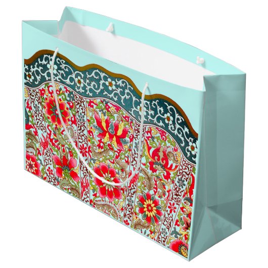 CADEAUZAKKEN CHINESE PATRONEN CUSTOM DESIGN GROOT CADEAUZAKJE (Achterkant Gekanteld)