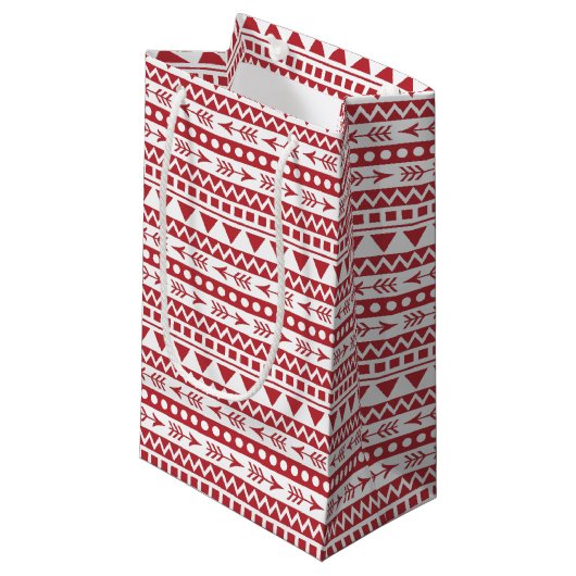 cadeazakken voor Aztec Pattern Klein Cadeauzakje (Voorkant Gekanteld)