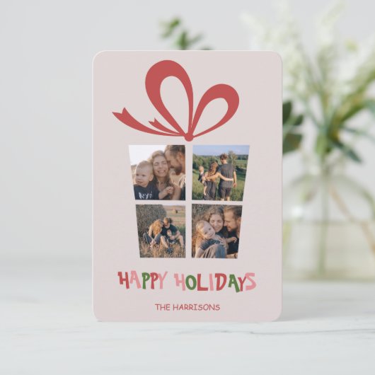 Cadebox Aangepaste foto-inktfeestdag Bedankkaart (Staand voorkant)