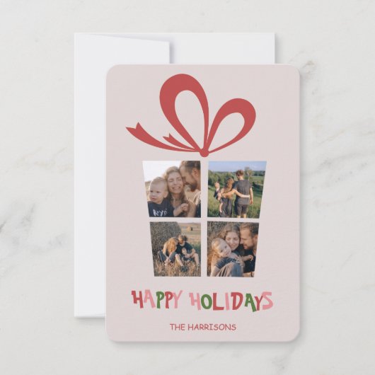 Cadebox Aangepaste foto-inktfeestdag Bedankkaart (Voorkant)