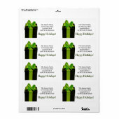 Cadebox Prettige feestdagen adreslabel Etiket (Full Sheet)
