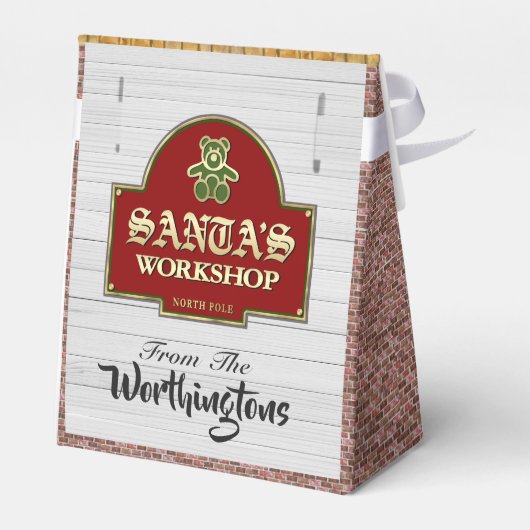 Cadebox voor Santa's Workshop Bedankdoosjes (Achterkant)