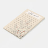 Cadelijst, seizoensgebonden kerstmis maretak post-it® notes (Schuin)