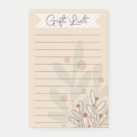 Cadelijst, seizoensgebonden kerstmis maretak post-it® notes (Voorkant)