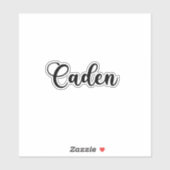 Caden Naam - Handgeschreven kalligrafie Sticker (Vel)