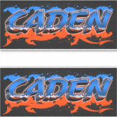 Caden Vorname Name Graffiti Aufkleber Sticker (Voorkant)