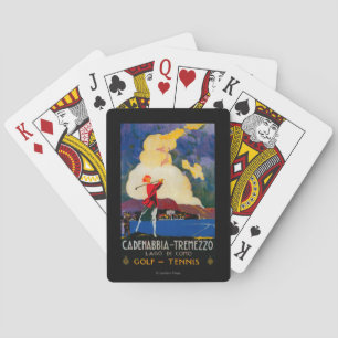CadenabbiaTremezzo Vintage PosterEuropa Pokerkaarten