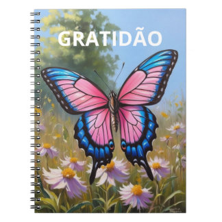 Caderno (80 Páginas, P&B) Borboleta Notitieboek