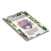 Caderno com capa de suculentas notitieboek (Rechterzijde)