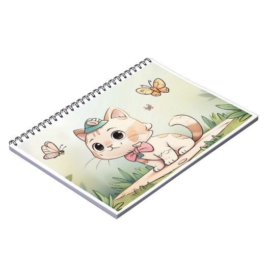 caderno com gatinho fofo notitieboek (Linkerzijde)