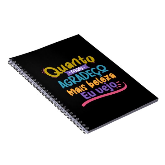 Caderno em espiral com frase em lettering notitieboek (Rechterzijde)