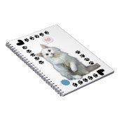 Caderno Espial com Foto Gatinho Branco Notitieboek (Rechterzijde)