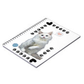 Caderno Espial com Foto Gatinho Branco Notitieboek (Linkerzijde)