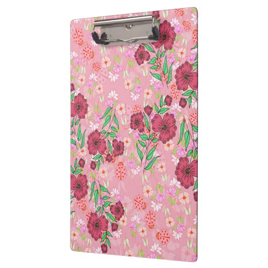 Caderno Espiral com Flores e joaninhas Klembord (Links)