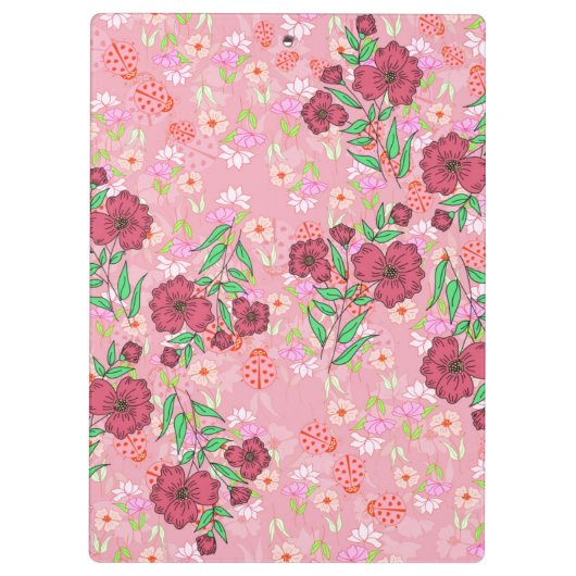 Caderno Espiral com Flores e joaninhas Klembord (Achterkant)