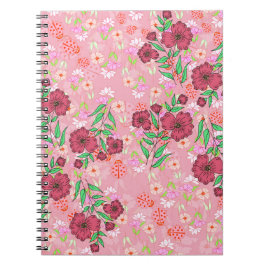 Caderno Espiral com Flores e joaninhas Notitieboek