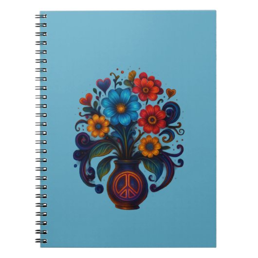 Caderno Espiral com Foto flores Notitieboek (Voorkant)