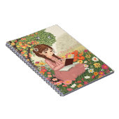 Caderno Espiral com Foto Menina escrevendo Notitieboek (Rechterzijde)