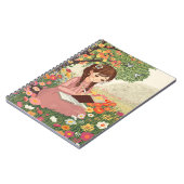 Caderno Espiral com Foto Menina escrevendo Notitieboek (Linkerzijde)