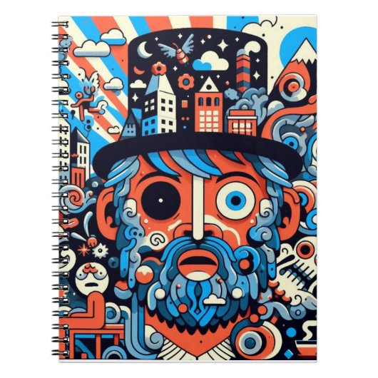 Caderno Espiral com Foto "Psychedelic #1" Notitieboek (Voorkant)
