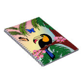 Caderno Espiral com Foto Tucano e borboletas Notitieboek (Rechterzijde)