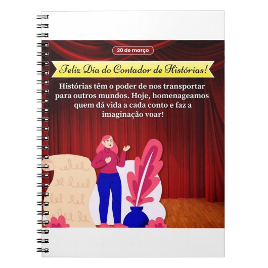 Caderno Espiral Contadores de Histórias Notitieboek (Voorkant)