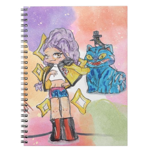 Caderno Espiral Huntrix – Rumi e Tiger Cat Notitieboek (Voorkant)