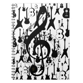 Caderno espiral muziekcom clave de sol notitieboek