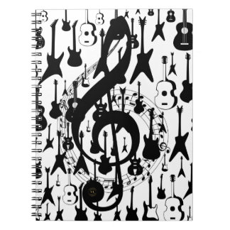 Caderno espiral muziekcom clave de sol notitieboek