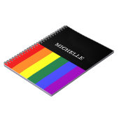 Caderno Espiral Orgulho Gay Rainbow Personalizado Notitieboek (Linkerzijde)