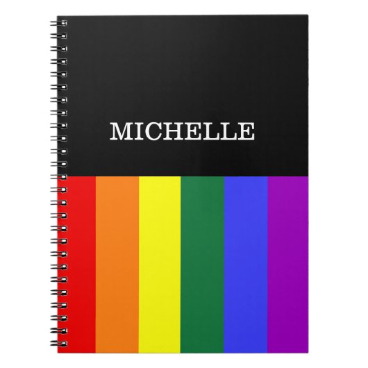 Caderno Espiral Orgulho Gay Rainbow Personalizado Notitieboek (Voorkant)