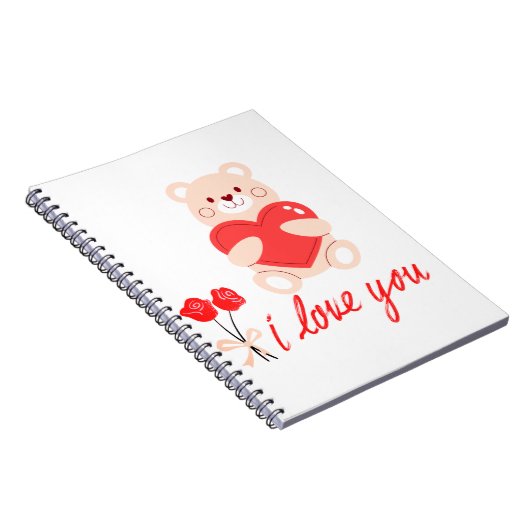 caderno espiral urso romântico com coração notitieboek (Rechterzijde)