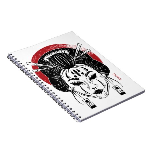 Caderno Gueixa/ notebook gueixa/ japão Notitieboek (Rechterzijde)