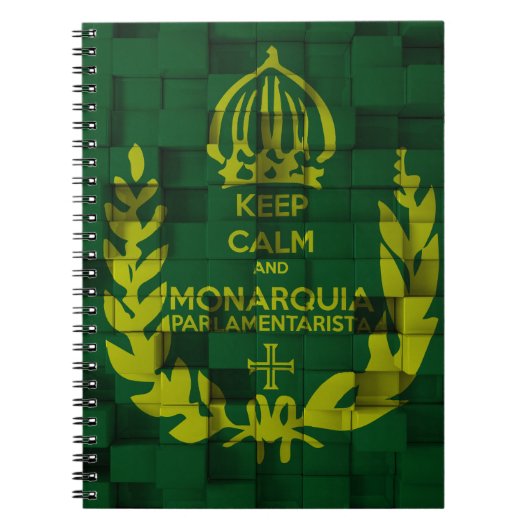 Caderno Keep Clam and Monarquia Parlamentarista Notitieboek (Voorkant)