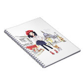 Caderno MODE GIRL in PARIS Notitieboek (Rechterzijde)