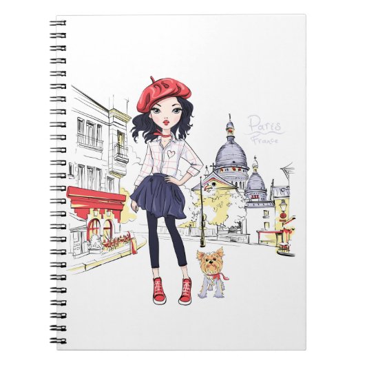 Caderno MODE GIRL in PARIS Notitieboek (Voorkant)