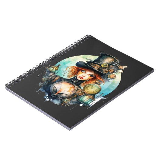 Caderno (Notebook) Olhar do Tempo Steampunk Notitieboek (Linkerzijde)