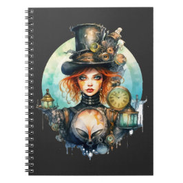 Caderno (Notebook) Olhar do Tempo Steampunk Notitieboek