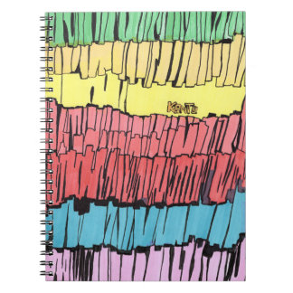 caderno para presente, caderno com cores vibrantes notitieboek