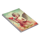 caderno personalizado anjo cupido com coração  notitieboek (Rechterzijde)