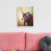 Cades Cove Buck Canvas Print (Insitu (Woonkamer))