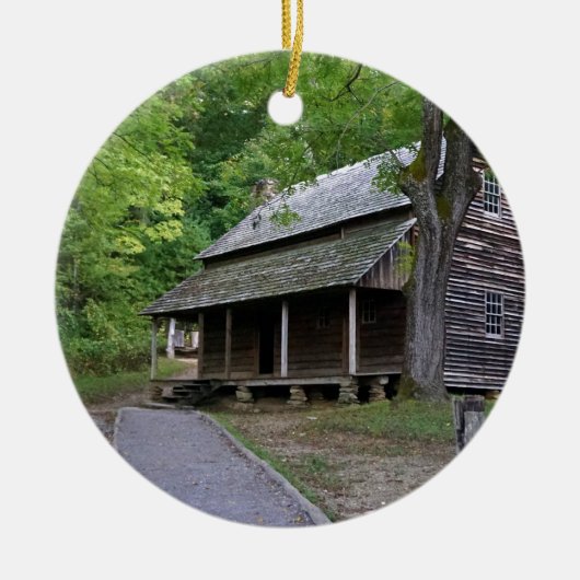 Cades Cove Cabin Keramisch Ornament (Voorkant)