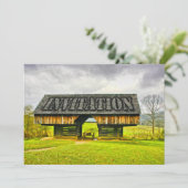 Cades Cove Cantilever Barn op Tipton Place Kaart (Staand voorkant)