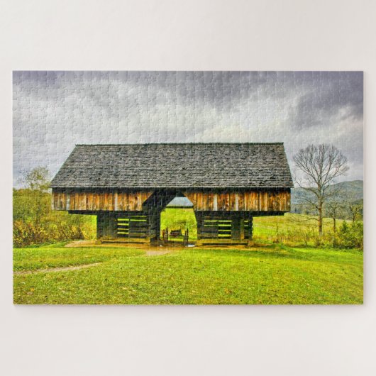 Cades Cove Cantilever Barn Travel Photography Legpuzzel (Horizontaal)